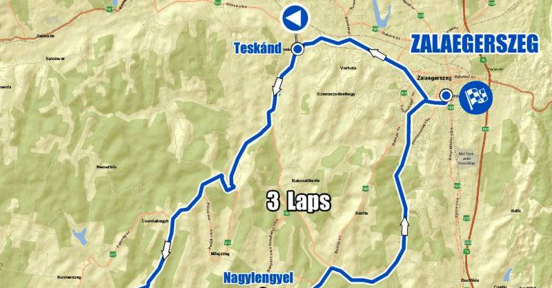 V4 Ladies Series Restart Zalaegerszeg 126,9 km – TÉRKÉPEK + SZINTRAJZOK + ÁTHALADÁSI IDŐPONTOK + ITINER
